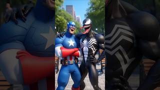 SpiderMan vs Captain America 🛡️ vs Venom 🖤 – Kaun Jeetega 🤔🔥 Vote Now marvel [upl. by Rafaelia]