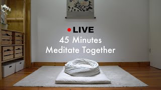 Live 45 Minutes Meditate Together in Silence  No 72  Background Noise  No Music [upl. by Leach]