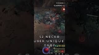 S2 Another Uber Unique Item Drop  Diablo 4 Season 2 Necromancer Vampire diablo4 shorts skulm [upl. by Ahtamas]