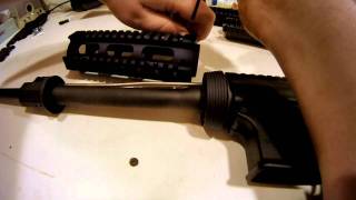 M4 AR15 forearm and grip installation quad rail [upl. by Jeniece]