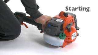 How to Start a Husqvarna String Trimmer [upl. by Moffitt65]