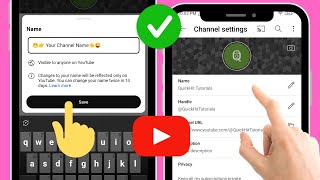Comment changer rapidement le nom dune chaîne YouTube  changer le nom de YouTube [upl. by Hylan752]