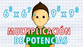 MULTIPLICACIÓN DE POTENCIAS CON LA MISMA BASE Super facil [upl. by Erodasi]