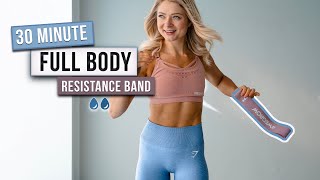 30 MIN INTENSE MINI BAND WORKOUT  Full Body No Repeats With Resistance Band [upl. by Peyter]