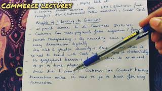 E banking  benefits of e banking  business services class 11 business studies [upl. by Atyekram445]