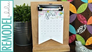 Easy LastMinute Gift Idea DIY Desk Calendar Stand  Printable Calendar [upl. by Edualc]