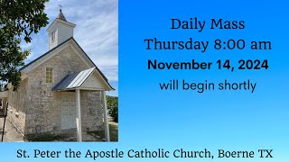 Daily Mass  Thursday 8 AM November 14 2024 [upl. by Valaree]