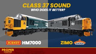 Class 37 Sound  Can Hornbys HM7000 match the mighty Zimo from Bachmann [upl. by Elpmet150]