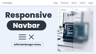 How to create a Responsive Navigation Bar for beginners [upl. by Aynnek879]