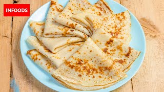 Crepes Recipe  How to Make Crepes In a Blender  Breakfast Recipes  Infoods [upl. by Bergquist956]