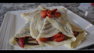 Tasty  Easy to make Crêpes NutellaStrawberry [upl. by Dreda419]