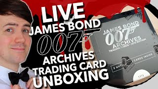 LIVE UNBOXING  James Bond Archives Trading Cards  INCLUDES AUTOGRAPHED CARDS [upl. by Nitsreik]