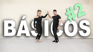 2 Pasos básicos de BACHATA 2  Cómo bailar bachata  Aprende a bailar con Alfonso y Mónica [upl. by Sullecram]