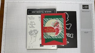 Stampin’ Up Sentimental Wishes Christmas Card Tutorial diy patternedpaper papercraftingtutorial [upl. by Cooe]