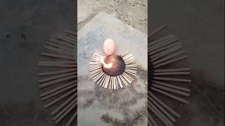 Egg 🥚 With Matches Experiment shortfeed viralshorts shorts [upl. by Paviour]