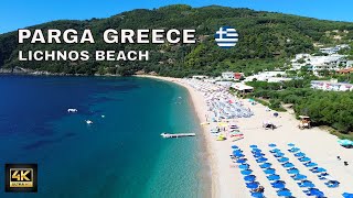 PARGA GREECE 4K LICHNOS BEACH DRONE VIEW [upl. by Gleich]