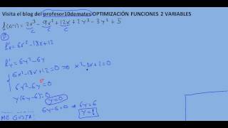 Optimización 02a funciones de 2 variables [upl. by Thilda]