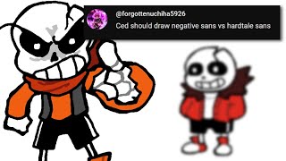 NEGATIVE SANS VS HARDTALE SANS [upl. by Eiknarf483]