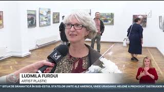 „Culori şi silabe de rouă” expoziția artistului plastic Timotei Bătrânu [upl. by Ymmik]