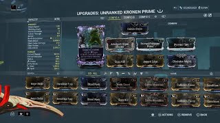 Warframe kronen prime build with test [upl. by Nerte]