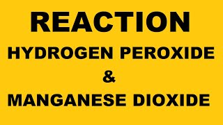 Hydrogen peroxide and manganese dioxide reaction  Hidrojen peroksit ve mangan dioksit tepkimesi [upl. by Notlrahc]