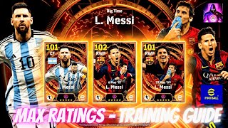 Big time Leo Messi pack max ratingstraining guide  efootball 2024 [upl. by Rice24]