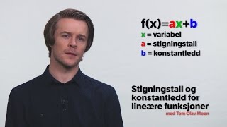 Stigningstall og konstantledd for lineære funksjoner [upl. by Moon]