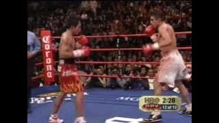 Manny Pacquiao vs Erik Morales I  Round 12 [upl. by Atiuqcir]