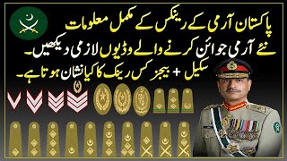 Pakistan ARMY Ranks And Salary All About InfoRanks Army Officers 2024 Jeneral Syed Asim Munir [upl. by Koenig]