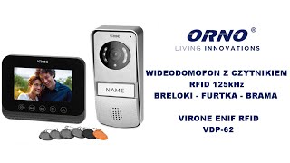 Wideodomofon z czytnikiem RFID Virone ENIF RDIF VDP62 Test Podłączenie [upl. by Iseabal73]