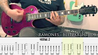 RAMONES  Blitzkrieg Bop GUITAR COVER  TAB [upl. by Scarlet]