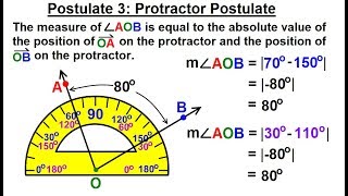 Geometry  Ch 2 Reasoning and Proofs 24 of 46 Postulate 3 Protractor Postulate [upl. by Immij]