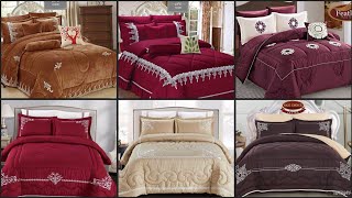 Classic Jaquard Bedding Set Solid Red Duvet Cover Simple King Size Comforter Bed Linen Single Queen [upl. by Lahtnero716]