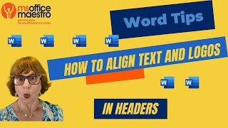 How to Align Text and Logos in Headers in Word [upl. by Kutchins770]