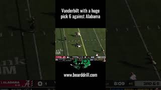 HUGE pick 6 by Vanderbilt [upl. by Ellehcer224]