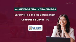 ANÁLISE DO EDITAL  TIRADÚVIDAS  CONCURSO DE OLINDA  ENFERMAGEM [upl. by Nnahs]