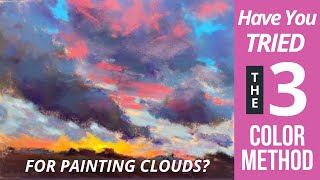 Have You Tried the 3 COLOR Method for Painting Clouds  Soft Pastel Tutorial [upl. by Hamann]