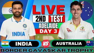 🔴 LIVE India vs Australia 2nd Test  IND vs AUS Live Match Today  Live Cricket IND vs AUS BGT 2024 [upl. by Ruttger]