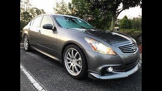 Infiniti G37  Swift Lowering Springs Review [upl. by Lyontine]