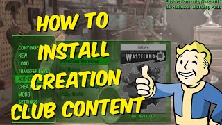 How To Install Creation Club Content In Fallout 4 [upl. by Anirb]