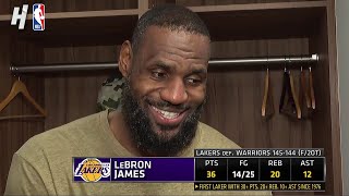 LeBron James Talks WIN vs Warriors Postgame Interview 🎤 [upl. by Ofelia899]