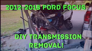 Ford Focus Transmission Removal DIY At Home  20122018 DPS6 Powershift [upl. by Calendre902]