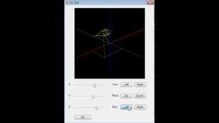 GL 6 degrees of freedom testC  WinForm  OpenGL [upl. by Millicent]