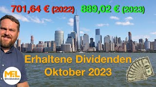 Dividenden Oktober 2023 83720 € Dividendendepot quotNo risk no funquot [upl. by Leirza]