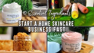 10 BEST Ingredients TO START A SKINCARE BUSINESS at HOME  Natural DIY Skincare [upl. by Takeshi]