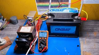 Como Fazer Carregador de Bateria de Carro TURBO com Transformador de Microondas  Caseiro [upl. by Sonnie]