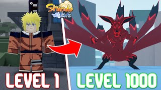 Shindo Life Noob to Max Level Using GetsugaBlack Level 11000 Roblox [upl. by Zetnauq]