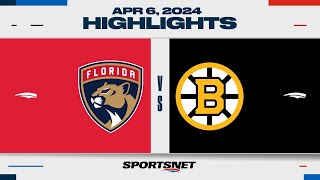 NHL Highlights  Panthers vs Bruins  April 6 2024 [upl. by Huldah]