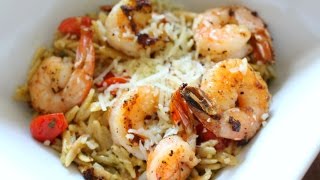 STAY FIT SUNDAY  PESTO ORZO SALAD WITH SHRIMP [upl. by Deerdre]