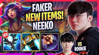 FAKER TRIES NEEKO WITH NEW ITEMS vs ROOKIE  T1 Faker Plays Neeko MID vs NIP Rookie Leblanc [upl. by Aivun789]